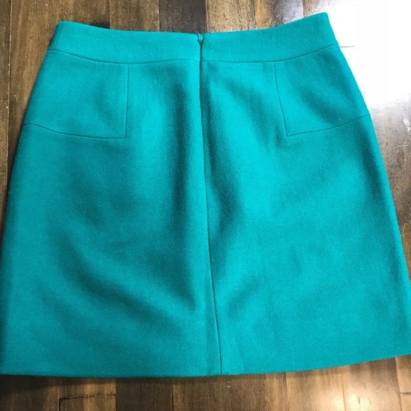 J. Crew Women’s Wool Mini Skirt Teal Green Size 0 - Picture 5 of 8